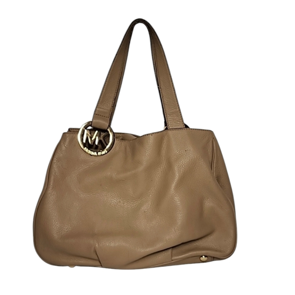 MICHAEL KORS FULTON XL Leather Tote Bag Satchel Shoulder Bag Multi‎ Section Hobo